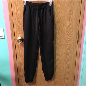 Black silky Joggers