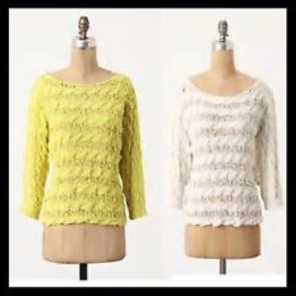 Anthropologie Moth open weave sweater