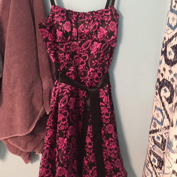 Black and Pink Cocktail Dress