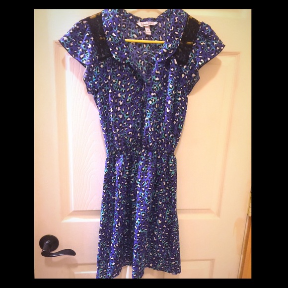 Blue Leopard print dress