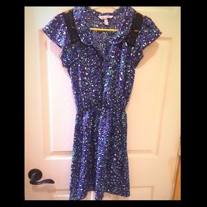 Blue Leopard print dress