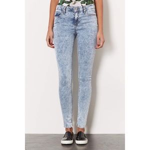 Topshop Acid Washed Leigh Jeans
