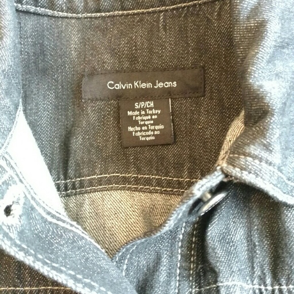 Calvin Klein Fitted Jean Jacket - Picture 2 of 4
