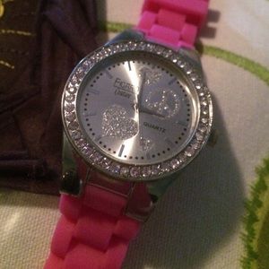 Pink blingy watch