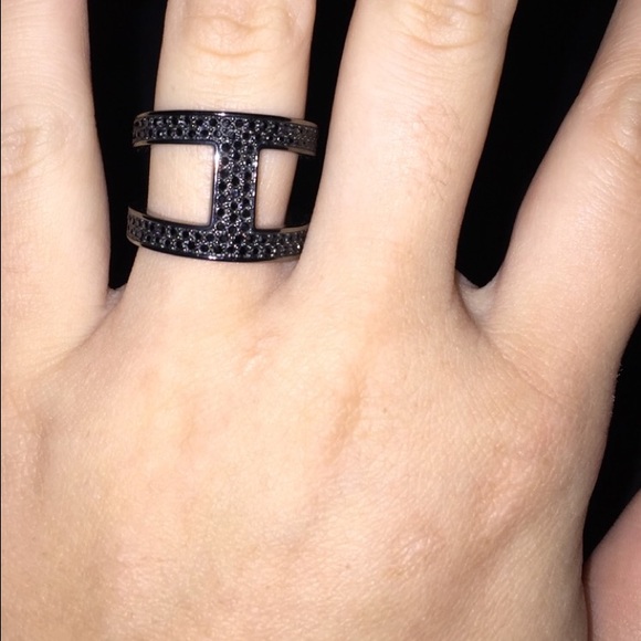 Black crystal MK ring