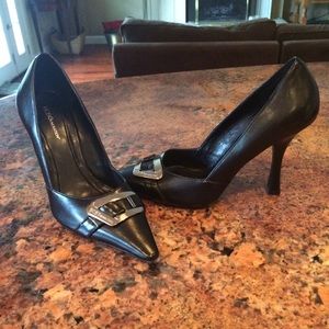 NEW BCBG Black Leather Pumps