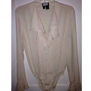DKNY Donna Karan New York Silk Blouse Bodysuit