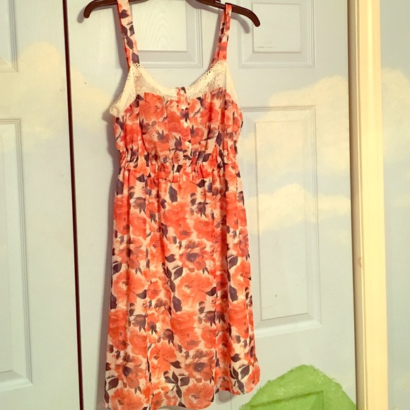 Pink and navy dress