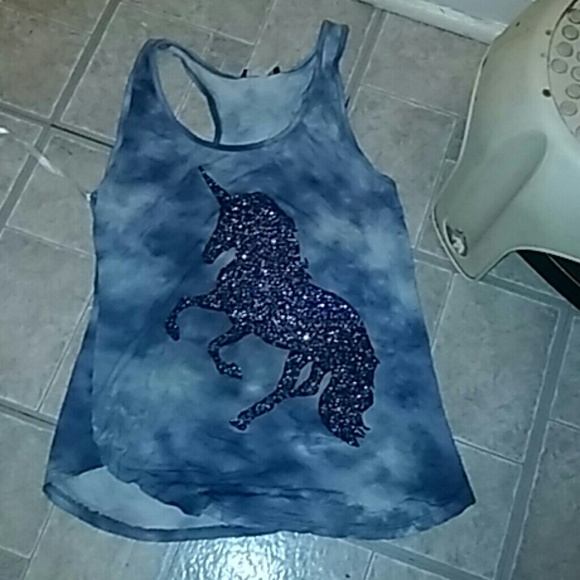 Blue unicorn shirt