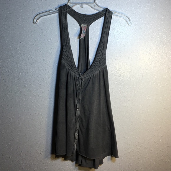 Gray free people tank top