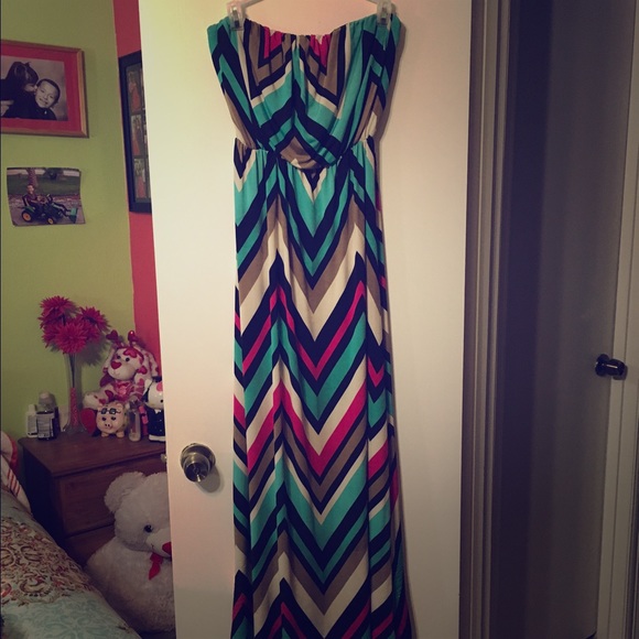 Chevron maxi dress