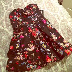 Express strapless floral dress size 10