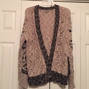 BKE Cardi! Beige and cream