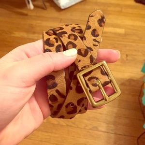 Cheetah print faux fur belt!