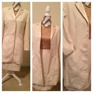 Le Suit Textured long Jacket Skirt Suit