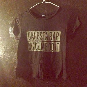 Gangsta rap made me do it crop top