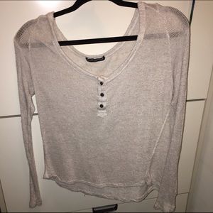 Tan long sleeve brandy Melville shirt