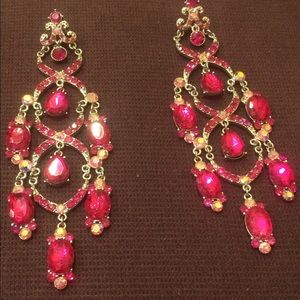 Pink Chandelier Earrings