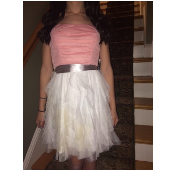 A pink and white semi formal/party dress