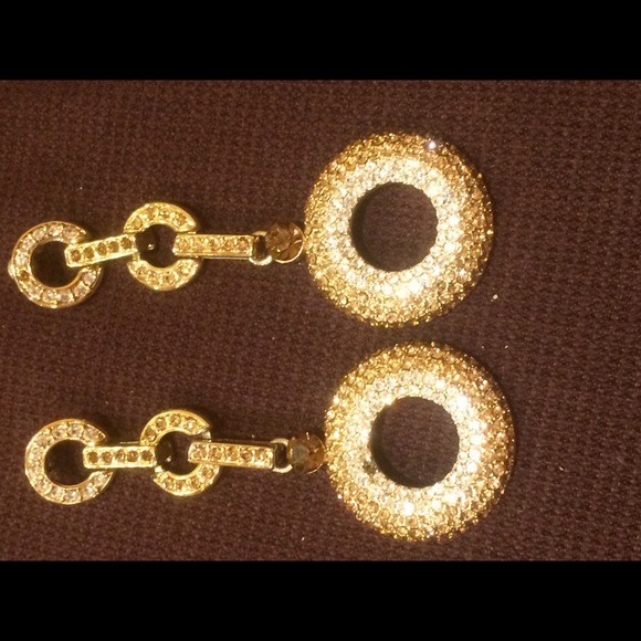 Gold dangle earrings