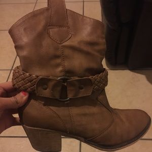 Brown cowboy boots