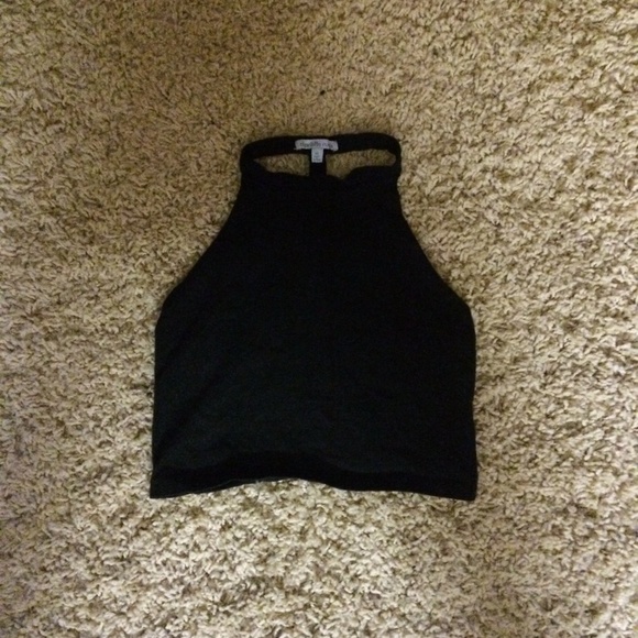 Black Cage-Back Crop Top size Medium
