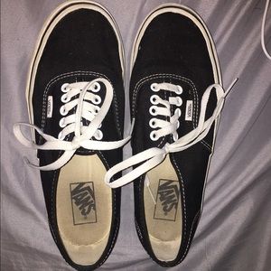 Black and white vans.