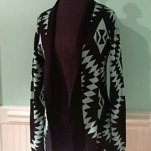 Aztec open cardigan
