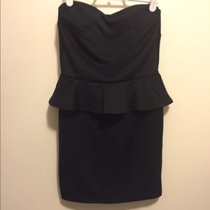 Black peplum dress