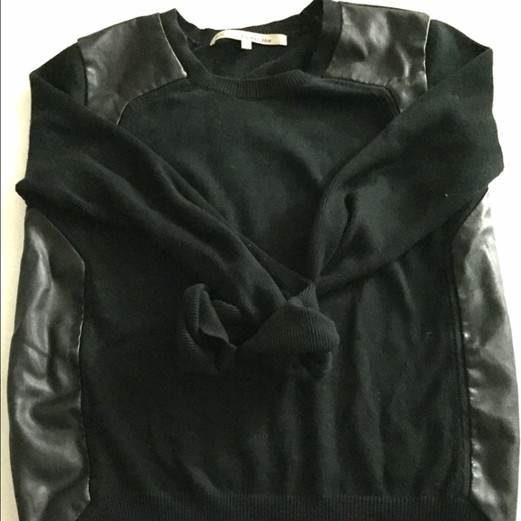 Rachel Roy leather trim sweater