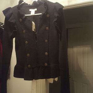 Arden B military style sweater