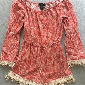 Fringed Paisley Bohemian Romper