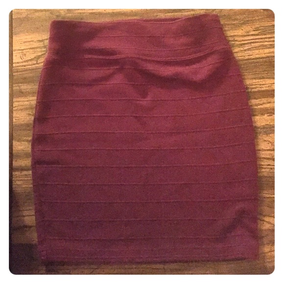 Burgundy Pencil Skirt