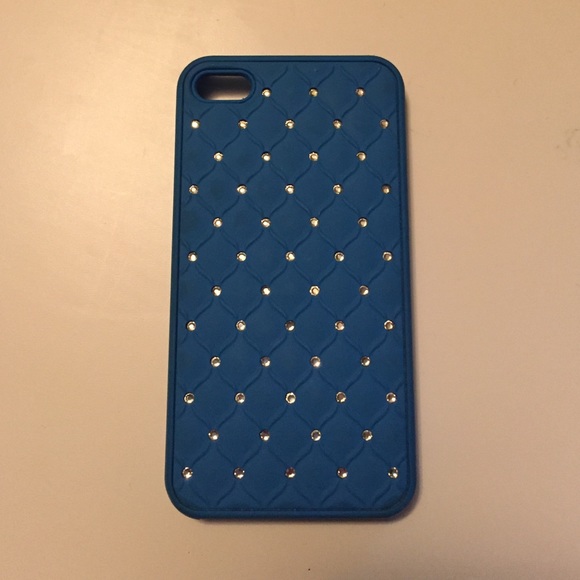 Adorable blue jewel phone case 📱