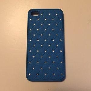 Adorable blue jewel phone case 📱
