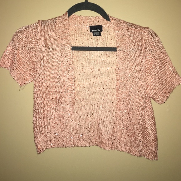 peach sparkle shoulder cover