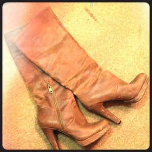 Tan High Heel Boots