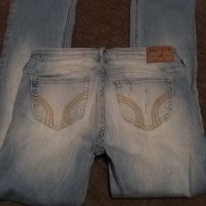 Hollister California Light Wash Flare with Rips