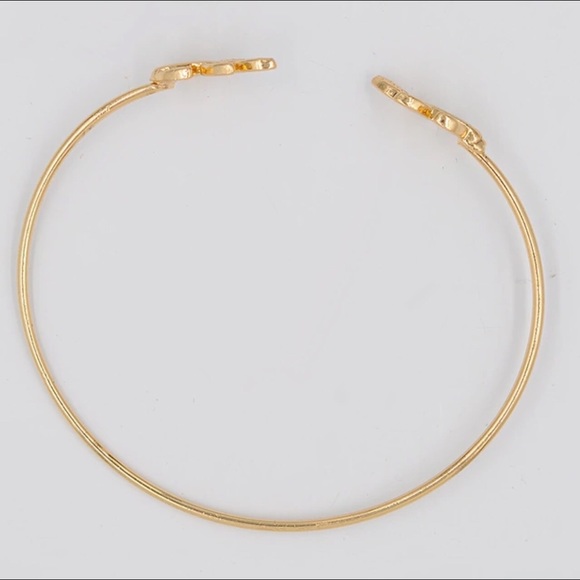 Gold Leaf Cuff Bracelet - Picture 2 of 3