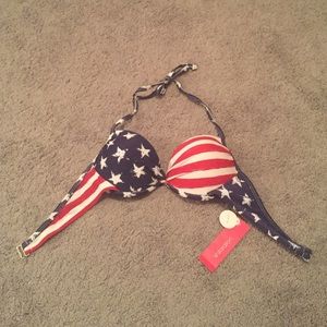 American flag bathing suit top