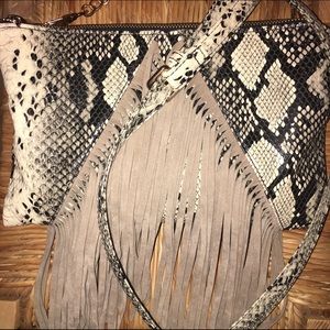 Snakeskin cross body bag