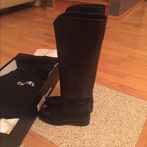 Chanel Black Leather Ascot Boots Chanel Black Leather Ascot Boots