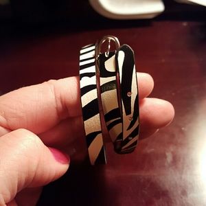 Origami Owl zebra print bracelet