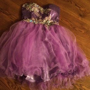 Strapless Lilac Short Homecoming Dress