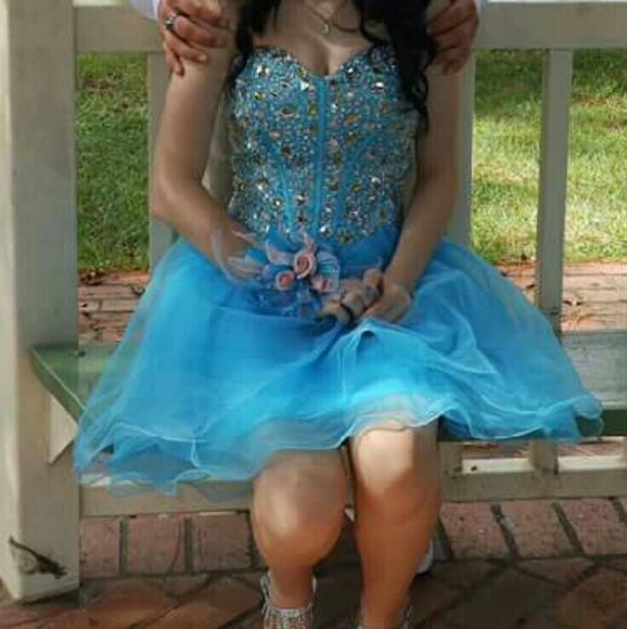 Blue corset Homecoming/prom dress! - Picture 2 of 2