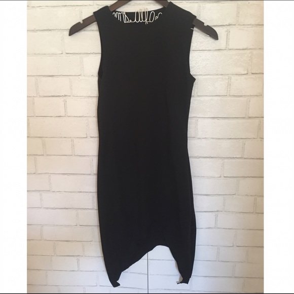 LAST ONE 🆑 Asymmetrical High Low Black Dress - Picture 2 of 4