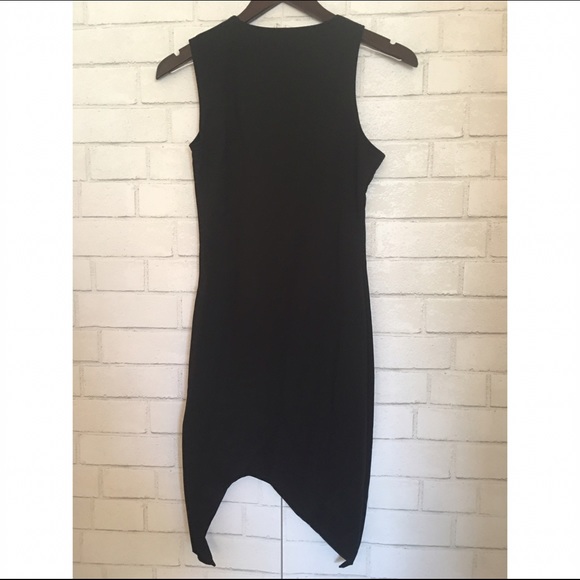 LAST ONE 🆑 Asymmetrical High Low Black Dress - Picture 3 of 4