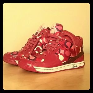 Coach hightop sneakers (fuchsia)