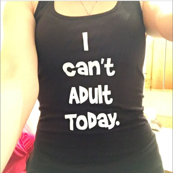 I can't adult today tank top - Picture 3 of 3