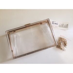 FOREVER 21 Lucite Clear Clutch NEW